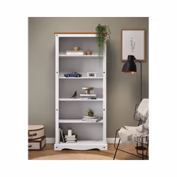 Corona White Large Bookcase