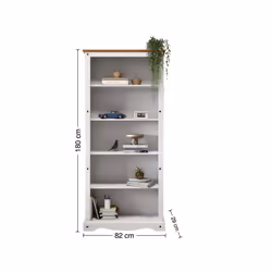 Corona White Large Bookcase