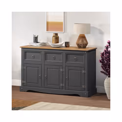 Corona Charcoal 3 Door Sideboard