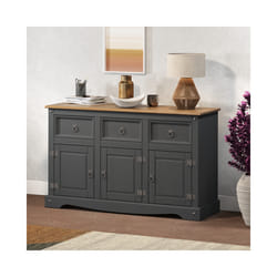 Corona Charcoal 3 Door Sideboard