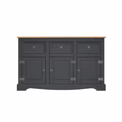 Corona Charcoal 3 Door Sideboard
