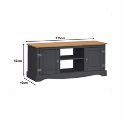 Corona Charcoal 2 Door Media Unit