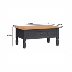 Corona Charcoal 1 Drawer Coffee Table