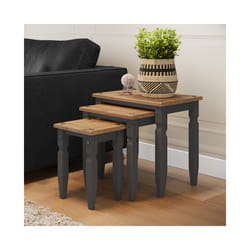 Corona Charcoal Piccolo Nest of Tables