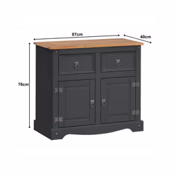 Corona Charcoal 2 Door Sideboard