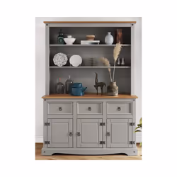 Corona Grey Wax 3 Door Dresser