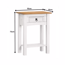 Corona White 1 Drawer Console Table