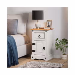 Corona White Narrow Pot Cupboard