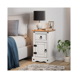 Corona White Narrow Pot Cupboard