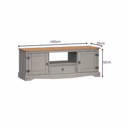 Corona Grey Wax Widescreen TV Unit