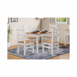 Corona White Budget Dining Set