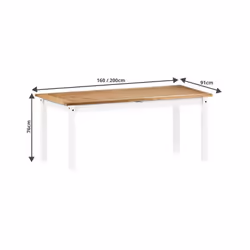 Corona White Large Extending Dining Table