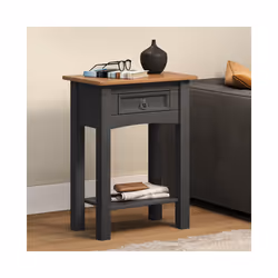 Corona Charcoal 1 Drawer Console Table