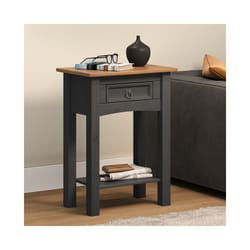 Corona Charcoal 1 Drawer Console Table