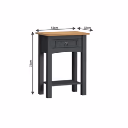 Corona Charcoal 1 Drawer Console Table