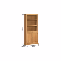 Country Antique 2 Door Bookcase
