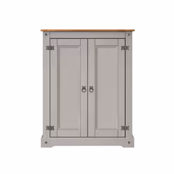 Corona Grey Wax 2 Door Shoe Cupboard
