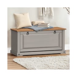 Corona Grey Wax 1 Shelf Shoe Chest