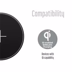 Juice JUI-WCHAR-PAD-15W-PSU-BLK-ARG mobile device charger Smartphone Black USB Fast charging Indoor