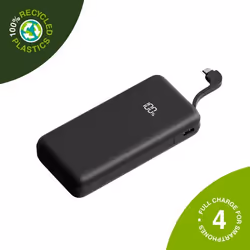 Juice JUI-PBANK-4-ECO-INT-BLK, 16000 mAh, 5 V, 20 W, Black