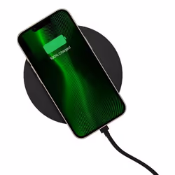 Juice JUI-WCHAR-PAD-10W-ECO-PSU-BLK mobile device charger Mobile phone Black USB Wireless charging Indoor