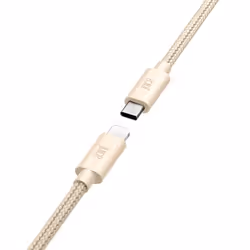 Juice JUI-CABLE-LIGHT-TYPEC-2M-BRD-ECO-GLD, 2 m, Lightning, USB C, Male, Male, Gold