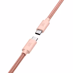 Juice JUI-CABLE-TYPEC-TYPEC-2M-BRD-ECO-RGD, 2 m, USB C, USB C, USB 3.2 Gen 1 (3.1 Gen 1), Rose gold