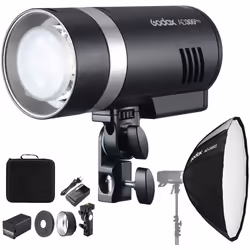 Godox AD300 Pro with AD-S85 Silver Softbox