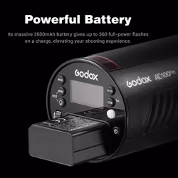 Godox AD100 Pro Portable Flash Head with AK-R11 Dome Diffuser 100Ws TTL HSS