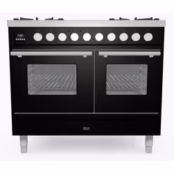 Ilve PD10IWE3BK, Range cooker, Black, Buttons, Rotary, Glossy black, Front / Top front, Combi