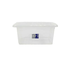 Clear Plastic Storage Boxes With Black Lids Home - 1 Box, 8 Litre