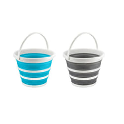Collapsible Silicone Washing Bowl Laundry Baskets - Blue, 10 LITRE COLLAPSIBLE BUCKET