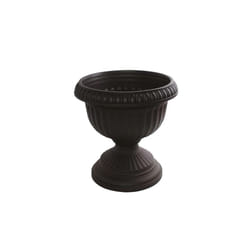 42cm Plastic Garden Urn, Black Grecian Planter