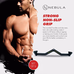 Nebula Power Grip Lat Pull Down Bar Attachments, Set of 5