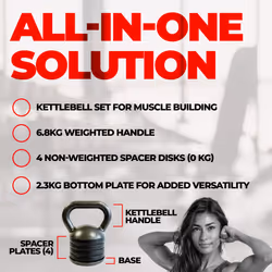 Nebula Adjustable Cast Iron Grey Heavy Duty Kettlebell