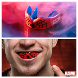 Spider-Man Sports Mouthguard Dual Layer Premium Protection Junior Gum Shield with Case for Boxing, MMA, Rugby, Martial Arts, Judo and All Contact