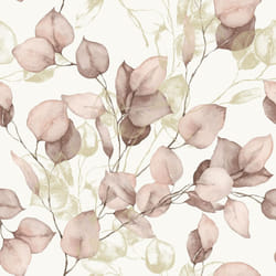 Muriva Eucalyptus Leaves Floral Leaf Wallpaper - Blush Pink 210502