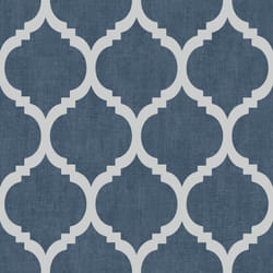 Muriva Darcy James Zara Trellis Blue Silver Wallpaper 173552