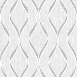 Indra Wave Ogee Geometric Glitter Wallpaper Living Room Bedroom Wall Paper Roll