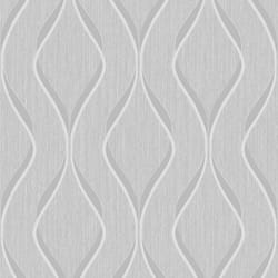 Muriva Indra Wave Grey Silver Wallpaper 154112