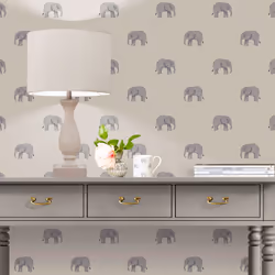 Sophie Allport Elephant Wallpaper Natural 181522