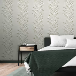 Dhara Leaf Wallpaper Olive Muriva 191502