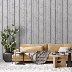 Woodgrain Panel Wallpaper Silver Muriva 193502