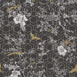 Muriva Lipsy London Himara Charcoal Gold Wallpaper 144071