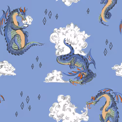 Cath Kidston Peace Dragon Wallpaper Multi Muriva 182533