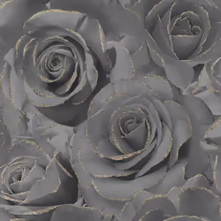 Muriva Madison Glitter Black Wallpaper Floral Rose Flower Textured Modern Gold