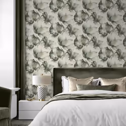Muriva Elysian Floral Petal Pastel Wallpaper - Green and Gold 212503