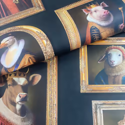 Regal Animals Wallpaper Multi Muriva 102575