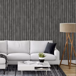 Muriva Wooded Slats Black Wallpaper 102576