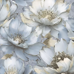 Muriva Aminah Floral Blue Wallpaper 224504